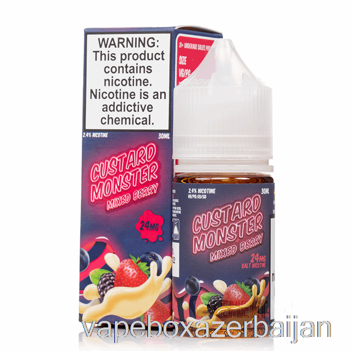 Vape Smoke Mixed Berry - Custard Monster Salts - 30mL 24mg